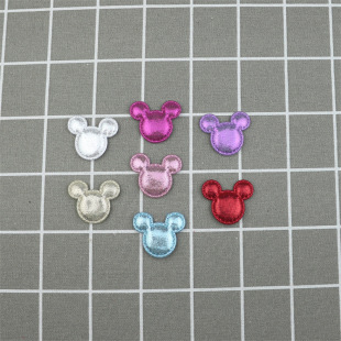 Bright Fleece Cartoon Mouse Embossed diy Accessories Children's Hair Accessories Headwear Hairpin Handmade Jewelry Material Accessories
