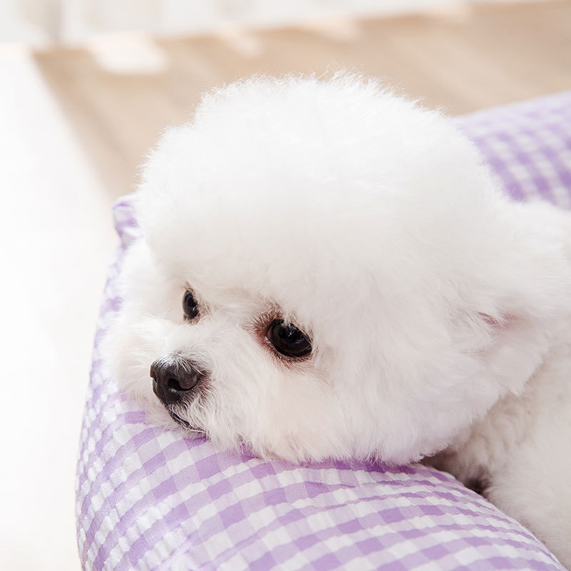 Nuevo estilo coreano Plaid perrera para perros pequeños y medianos cuatro estaciones universal cuadrado nido gato sueño profundo mascota nido estilo coreano