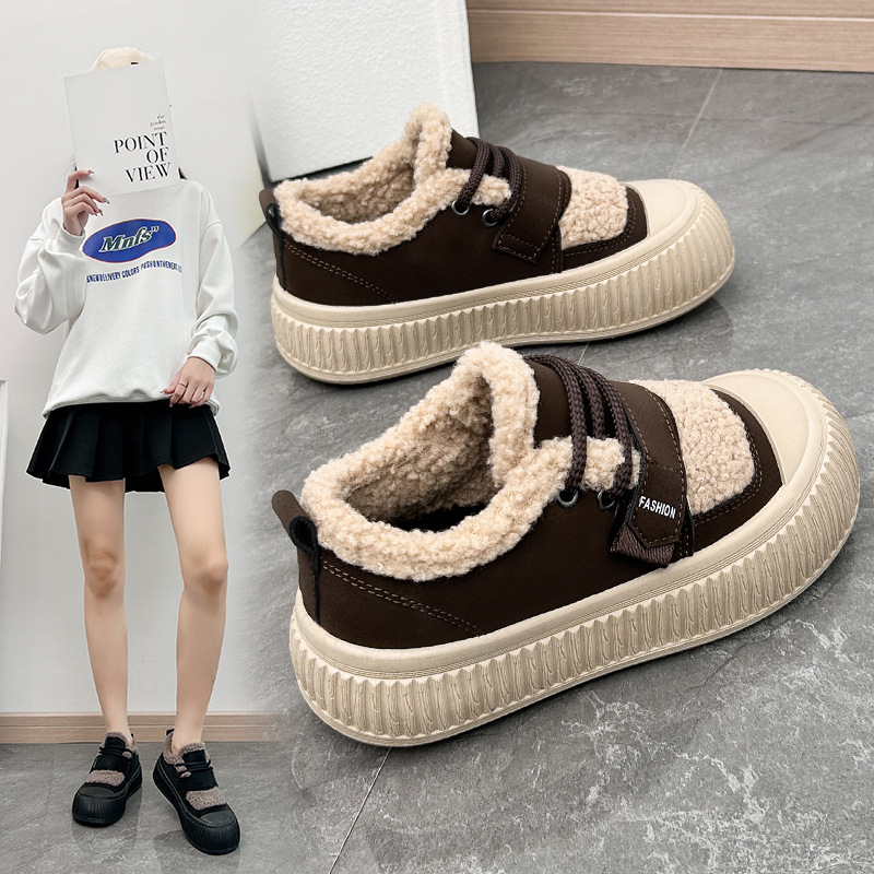 2023 winter new addition of cashmere warm lamb cashmere 100 wear low top thick bottom leisure_voghion.com