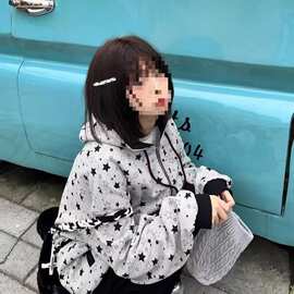 【华棉双帽+复合】连帽卫衣女2025新款秋冬季慵懒风小众宽松外套