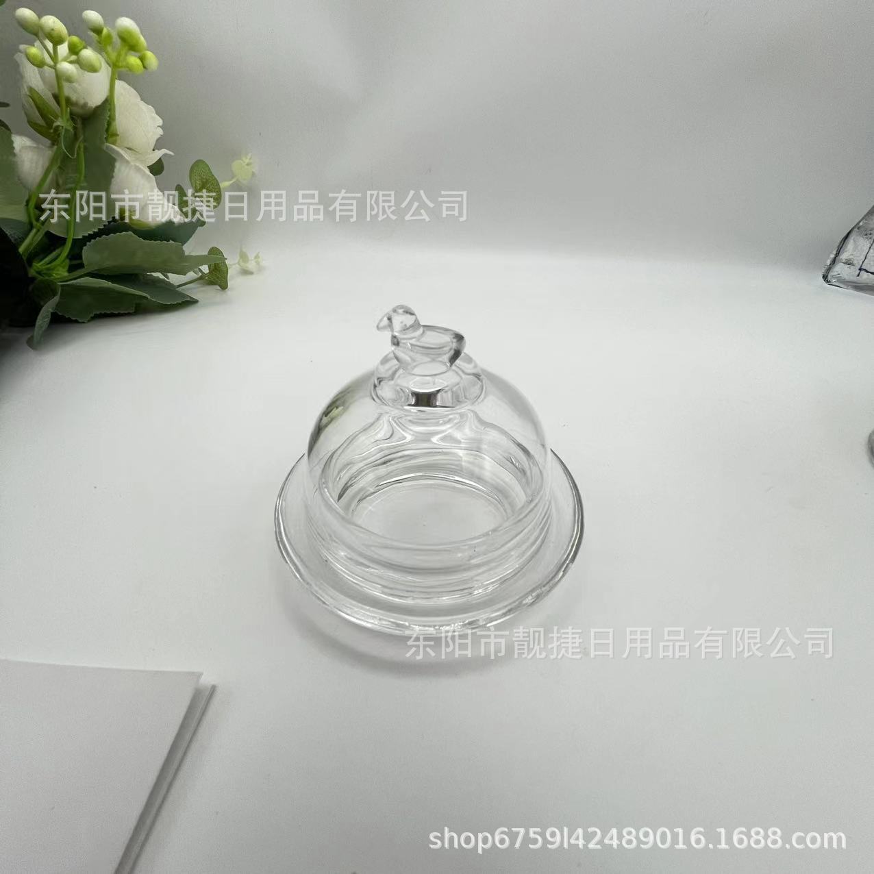 Multi-Purpose Duck Glass Jar Jewelry Storage Storage Jar Desktop Ornaments Decorative Glass Photo Props