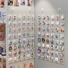 Baji ディスプレイスタンド壁掛け透明防塵 Gumei Baji 保護袋バッジ収納ボックスキビ収納ハンギングバッグ