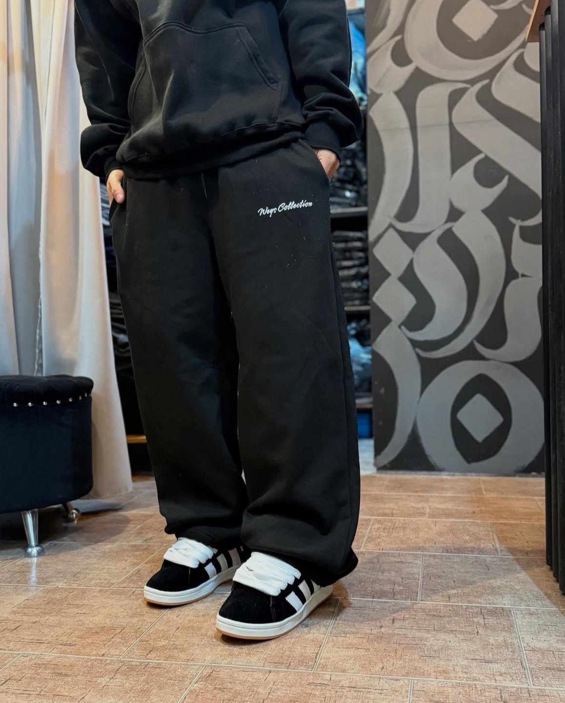 Pantalones Deportivos Grises de Estilo Americano para Hombre y Mujer, Holgados, de Pierna Recta, Anchos, de Cintura Alta, Casuales, con Estampado de Letras