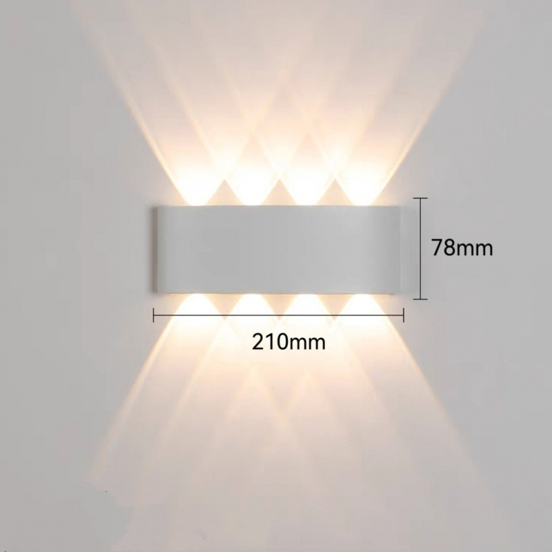 8W 부채꼴 우아한 화이트 모델(따뜻한 빛)