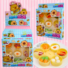 趣味蒸笼造型软糖趣味儿童玩具卡通仿真套装玩具糖果过家家零食