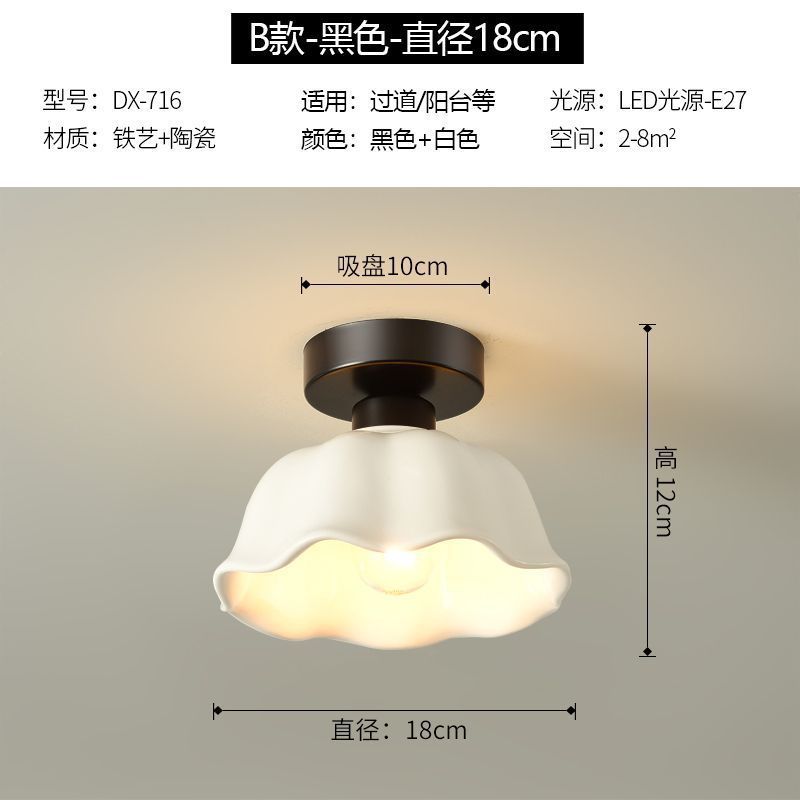 吸顶灯创意门厅过道灯走廊灯水晶玄关阳台卧室灯现代简约北欧灯具|undefined