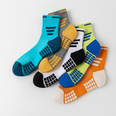 秋冬新款加厚襪子男士中筒運動襪批發毛巾底防滑按摩籃球襪批發棉