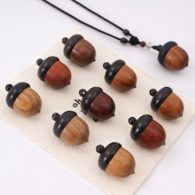 檀木松果吊坠项链手链挂件配饰手工diy手串珠子挂包配件材料批发