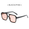 Square retro sunglasses suitable for men and women, marine glasses, Korean style, internet celebrity