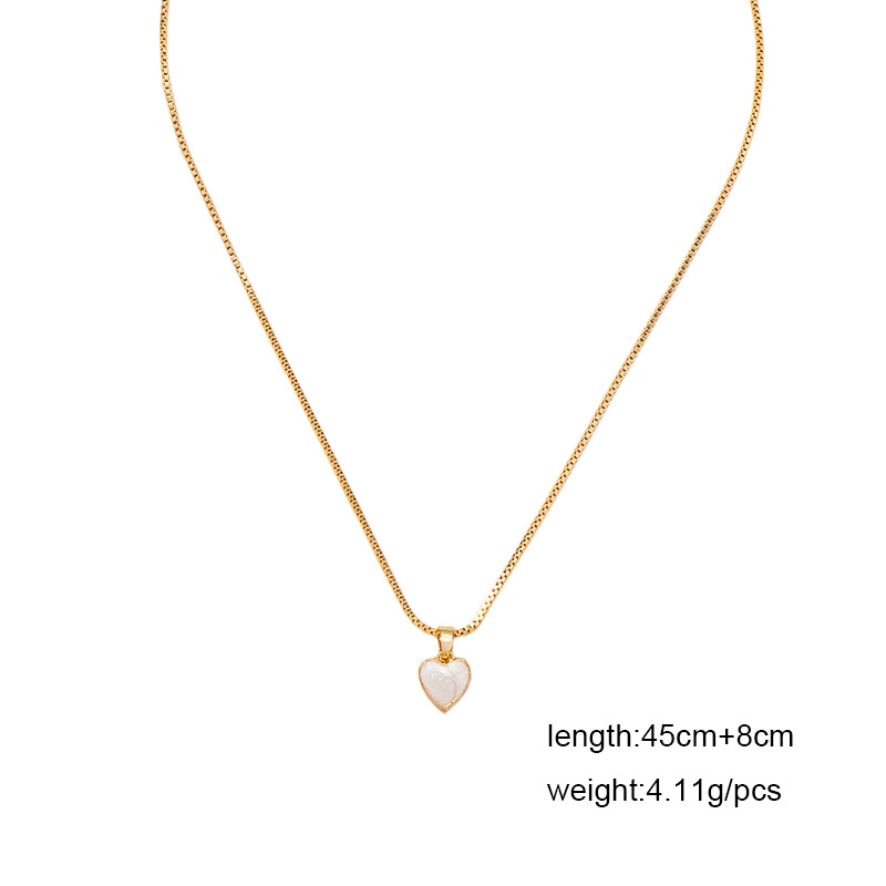 Wholesale Jewelry Simple Heart Pendant Thin Necklace Nihaojewelry display picture 1