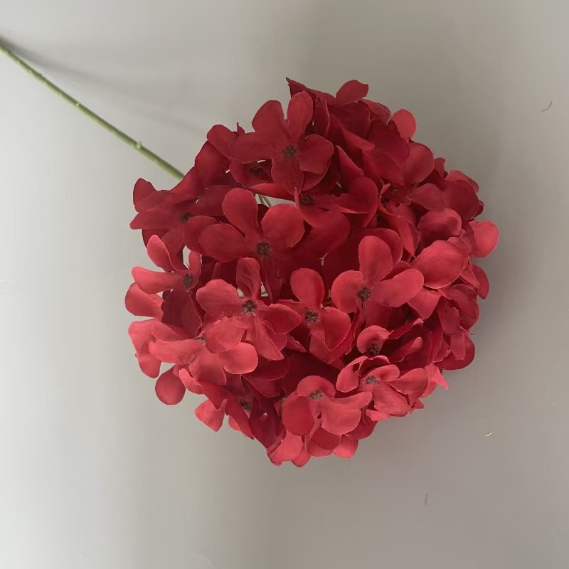 싱글 수국 레드