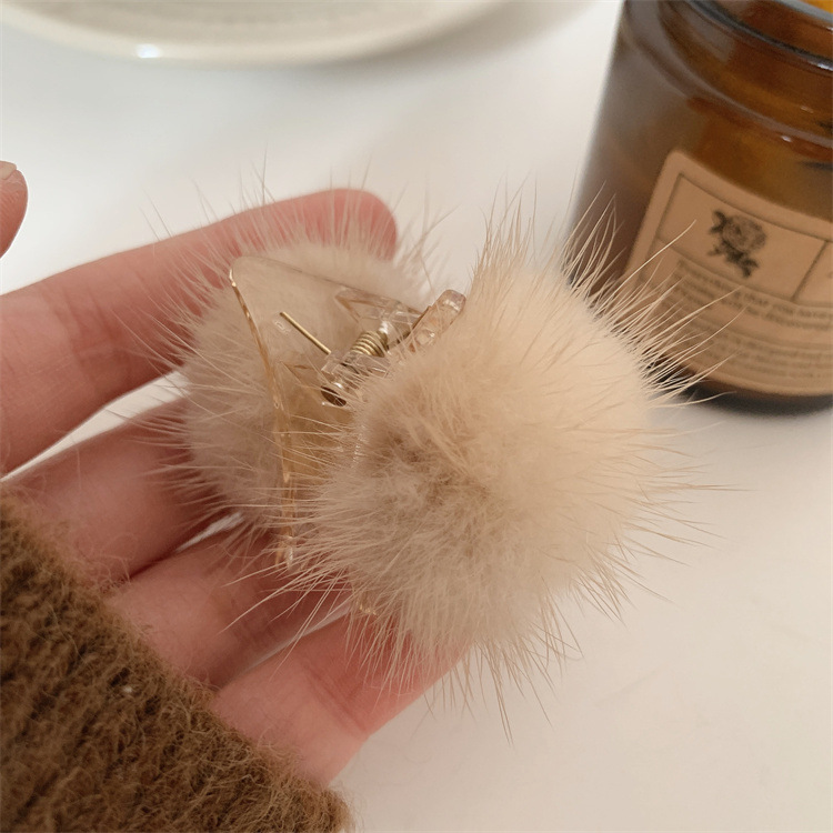 Hoher Pferdeschwanzclip Herbst und Winter feste Artefaktklauenklammer kleiner Clip Kopfschmuck Haarnadel weiblicher Haifischclip Anti-Kollaps Haarnadel weiblich_voghion.com