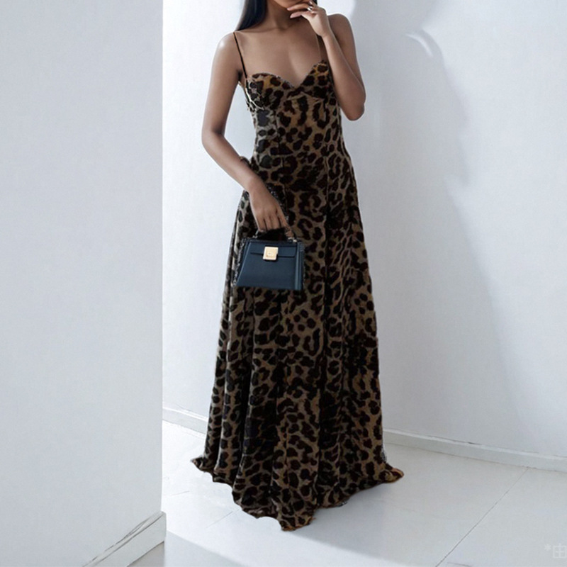 High Waist Waist Line Family Gathering, Date, Cocktail Party Occasion V Neck, Sling style Neckline Wholesale Women's Elegant Style Sexy Printing Printing Family Gathering Date Cocktail Party V Neck Sling Style Sleeveless Hip Skirt