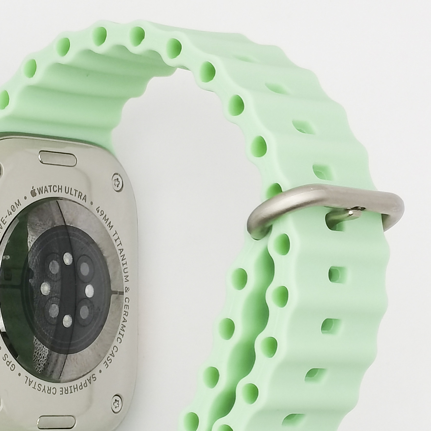 Adecuado para Apple reloj ultra 8 generación Correa Marina nuevo 49mm correa de reloj de silicona doble anillo