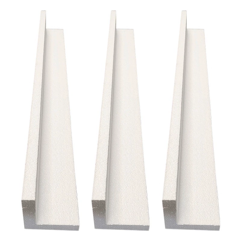 Белый EPS пены Защита края угол защиты L-типа под прямым углом упаковка пены защиты края формовочный упаковочный материал Поли Дракон защита края