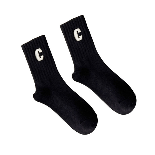 Women's Deodorant Autumn/Winter Mid-Calf Socks for Spring/Autumn, Student-Friendly, Versatile, Ins Trendy, Solid Color, Wholesale