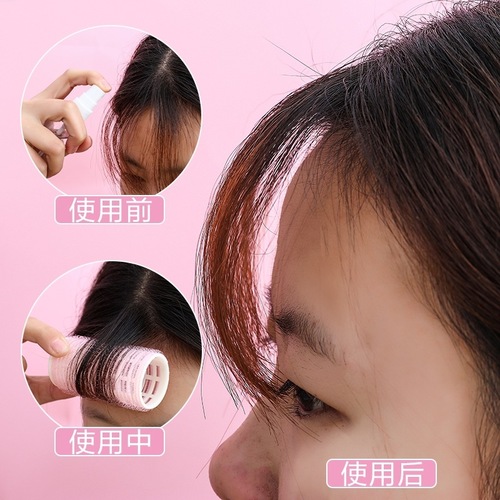 Air bangs curling iron, cylindrical curler, self-adhesive hollow curl, inwards short hair curler, fluffy clip