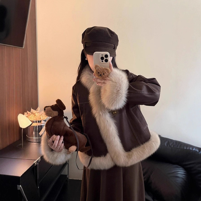 Fox Fur Goose down Coat, Short Style, Korean Version, Real Fur, Slimming, Age-Reducing, for Petite Women, Young Style, New Model