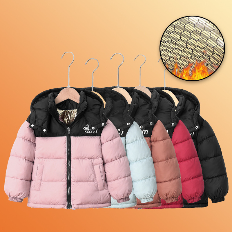 860 nueva ropa de algodón para niños grandes bebés engrosados ropa de algodón negro de oro de grafeno chaqueta de color caliente comercio exterior
