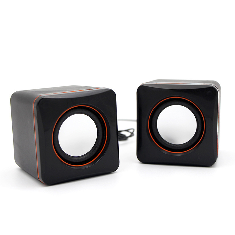 computadora de pequeño cuadro pequeño audio 2.0 computadora portátil de escritorio mini subwoofer cableado USB altavoz de oficina doméstica