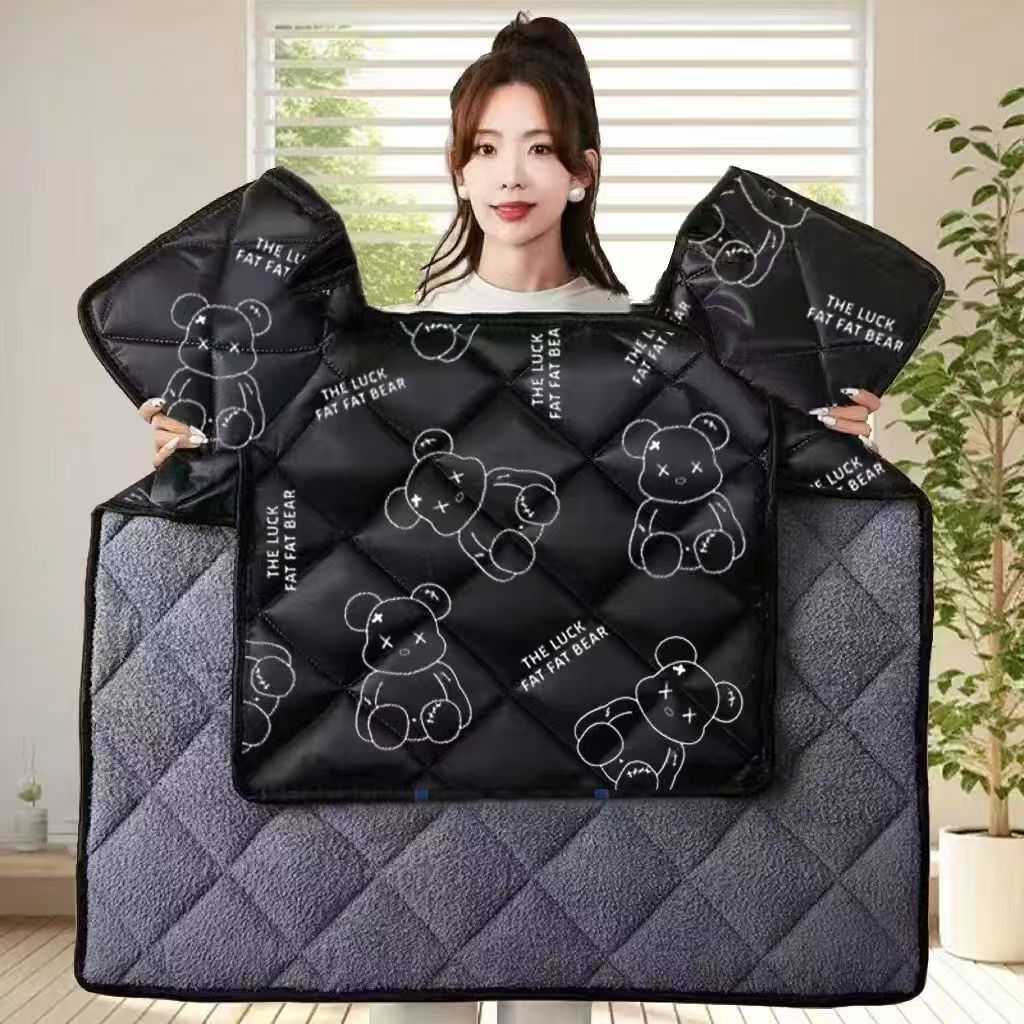 Electric scooter windproof cover, winter fleece-lined and thickened, waterproof and windproof, suitable for all seasons, including spring and autumn