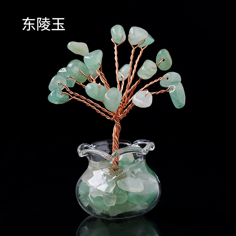 天然水晶发财树水晶树水晶摆件聚宝盆水晶摆件招财摆件水晶树摆件|undefined