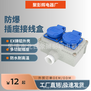 Industrial Explosion-Proof Socket Plug 220V Three-Hole Five-Hole 10A/16A Outdoor Waterproof Surface-Mounted Concealed Universal Plug