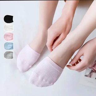 Half Palm socks for Women summer thin half half slippers mesh breathable half pack non-slip summer invisible front sole socks for women