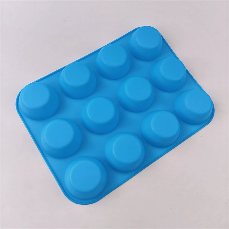 12 Langles Silicone Slim Cake Cup Cake Baked Pot without Sticky Mafen Cup Silicone Mold Kitchen Baking Tool