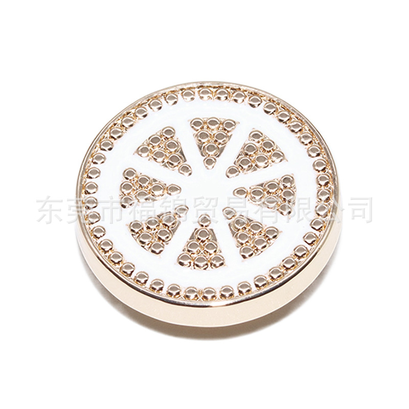 Nuevos accesorios de zapatos de hormigón, botones de zapatos de fruta metálica, accesorios de zapatos de flores del centro comercial