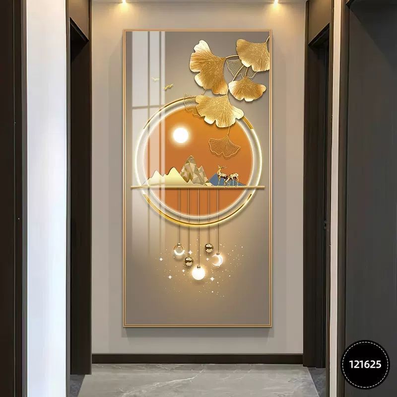Pintura decorativa de entrada moderna de lujo ligera atmósfera Fu Zi de alta gama mística fondo mural decoración de muros colgantes de pasillo mural image 26