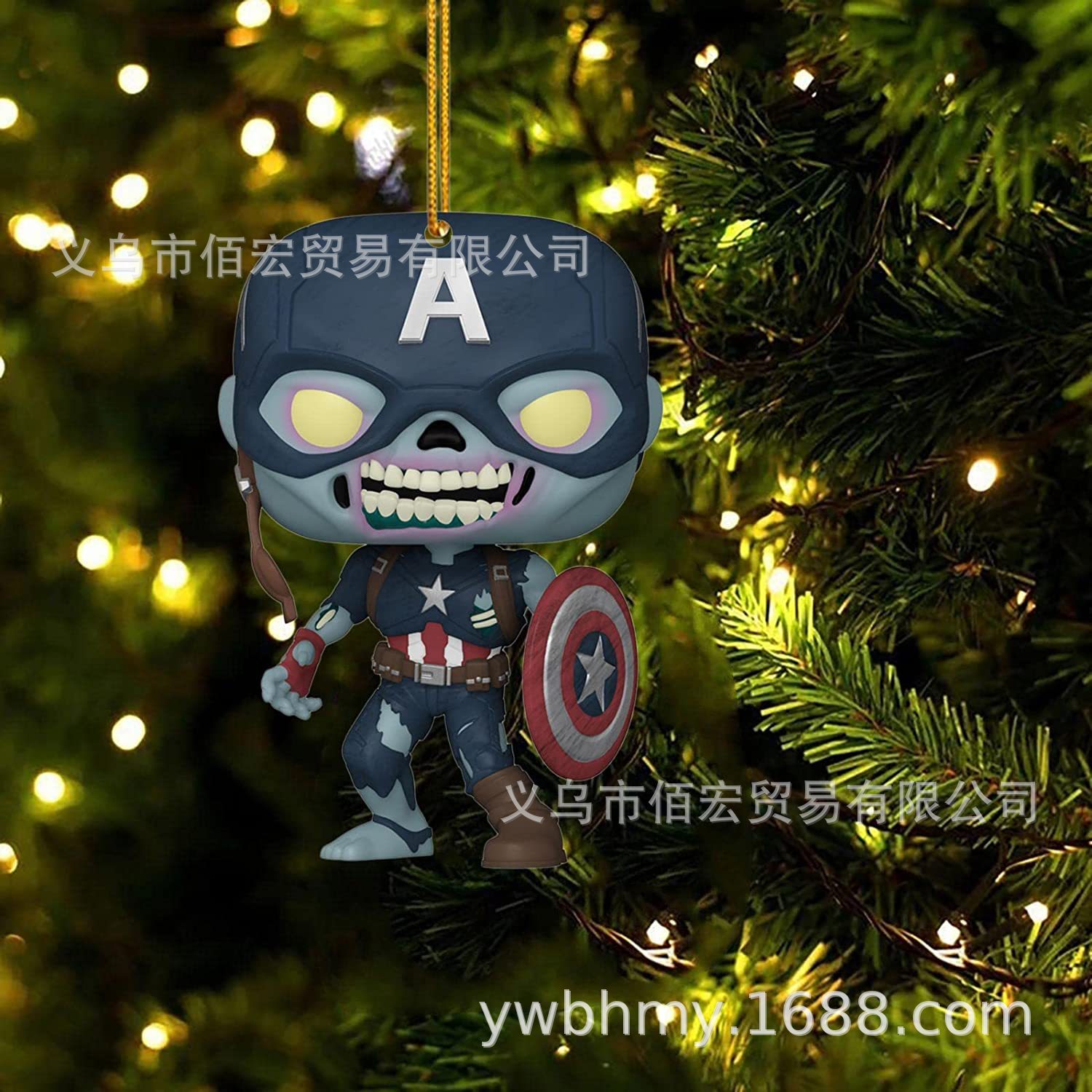 2023 nueva llegada Avenge Navidad colgando adornos árbol de Navidad héroe estatua colgante decoración del hogar Decoración del coche plana