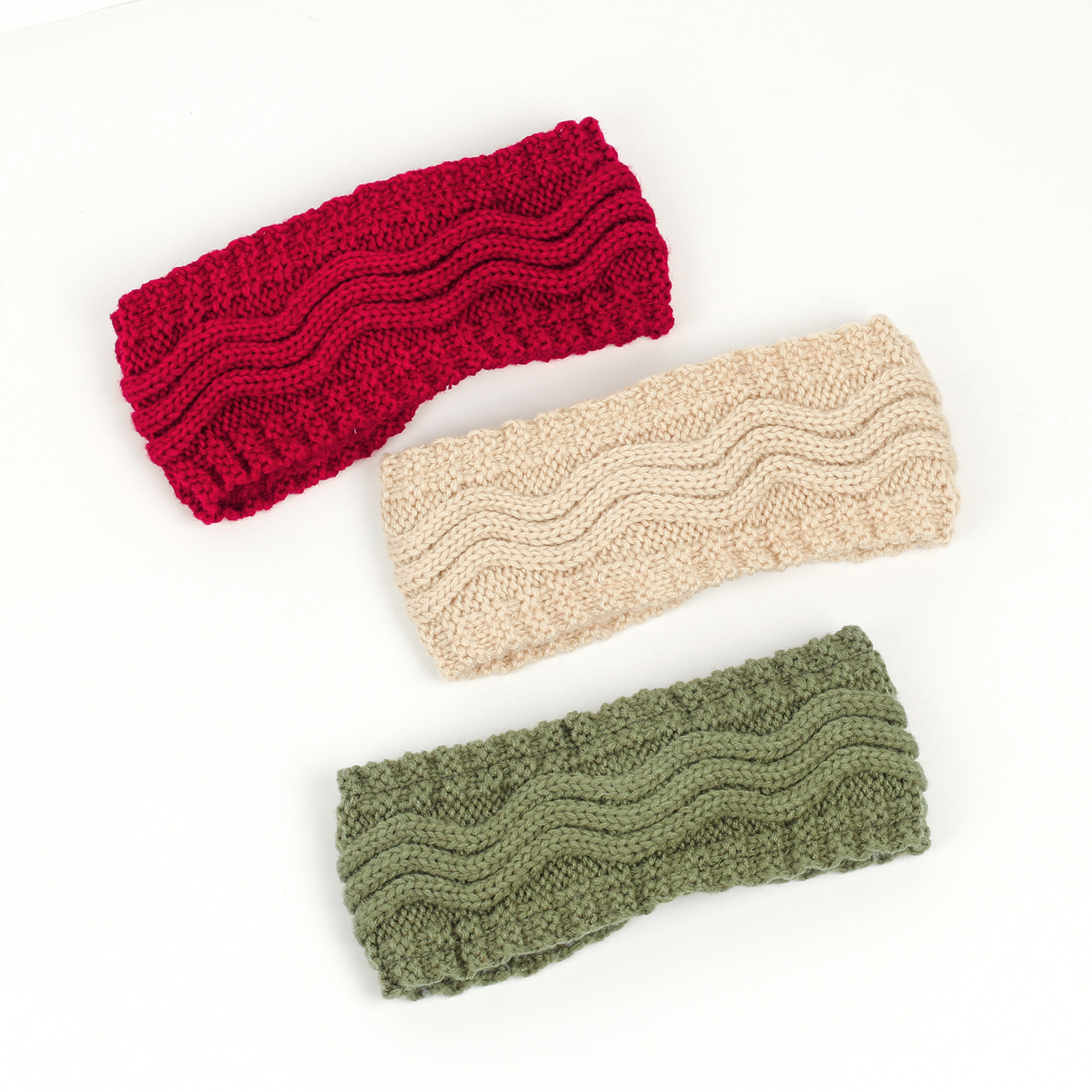 Bandeau en velours à larges bords en laine pour automne et hiver, accessoires pour cheveux chauds, bandeau tricoté, protège-oreilles de sport de couleur unie, bandeau de yoga_voghion.com