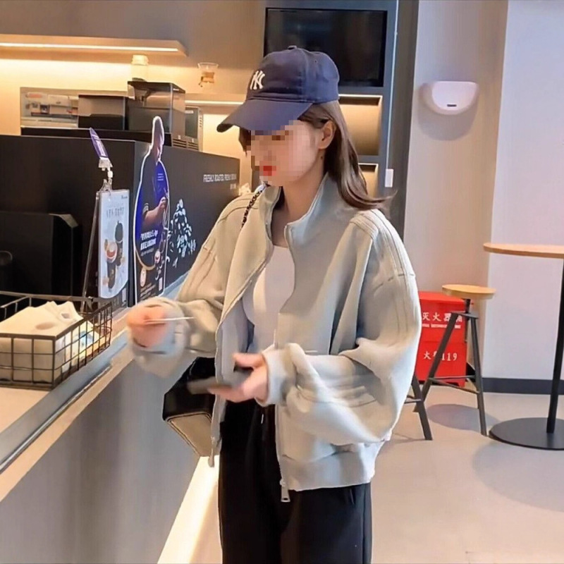 拉链运动外套女2025春秋新款棒球服休闲显瘦夹克开衫上衣宽松百搭|undefined