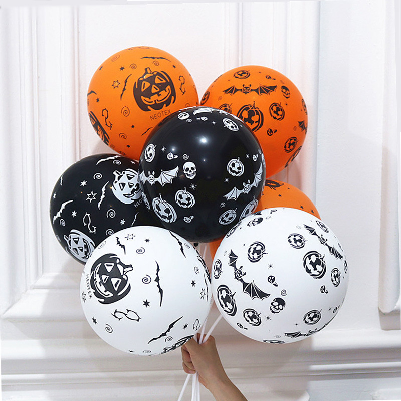 国境を越えた売れ筋のハロウィーンバルーンカボチャコウモリラテックスバルーンパーティーレイアウトお祭り雰囲気の小道具|undefined