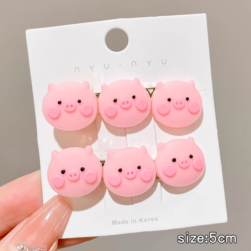 Rosa horquilla femenina 2024 Nueva horquilla BB clip frente flequillos laterales horquilla rota lindo clip de dopamina otoño