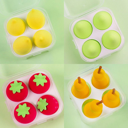 Fruit Beauty Egg Set Combination Soaked Large Powder Puff Lemon Pear Strawberry Avocado Makeup Tools Wholesale