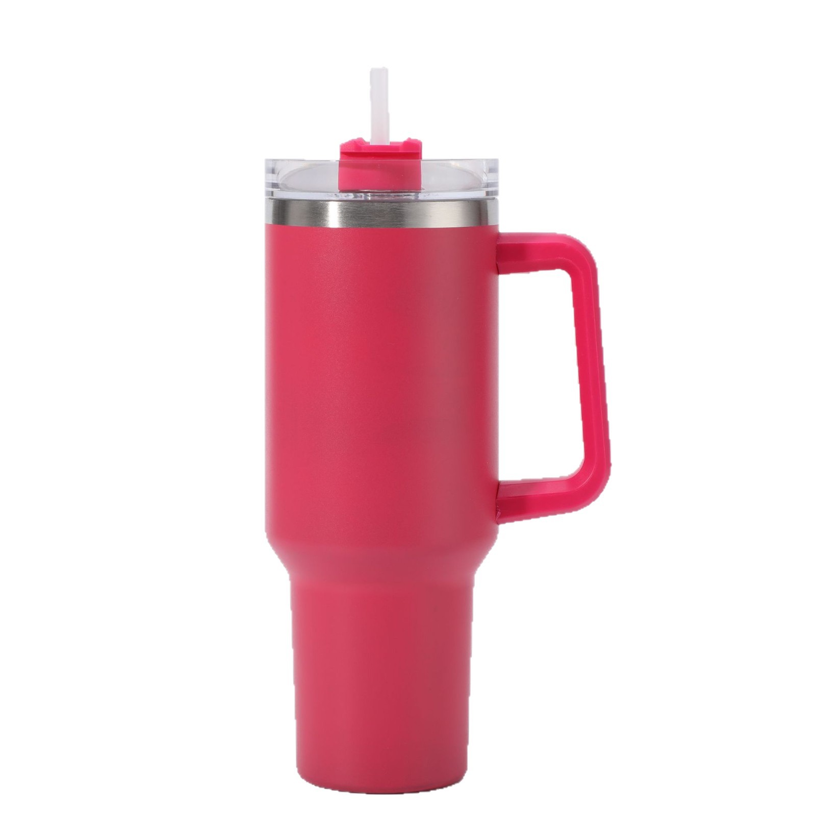 Glacière de voiture en acier inoxydable de grande capacité avec poignée et vide, gobelet isotherme de 1,2 L (40 oz), gobelet à eau avec paille pour conserver la glace, gobelet à bière de qualité supérieure_voghion.com