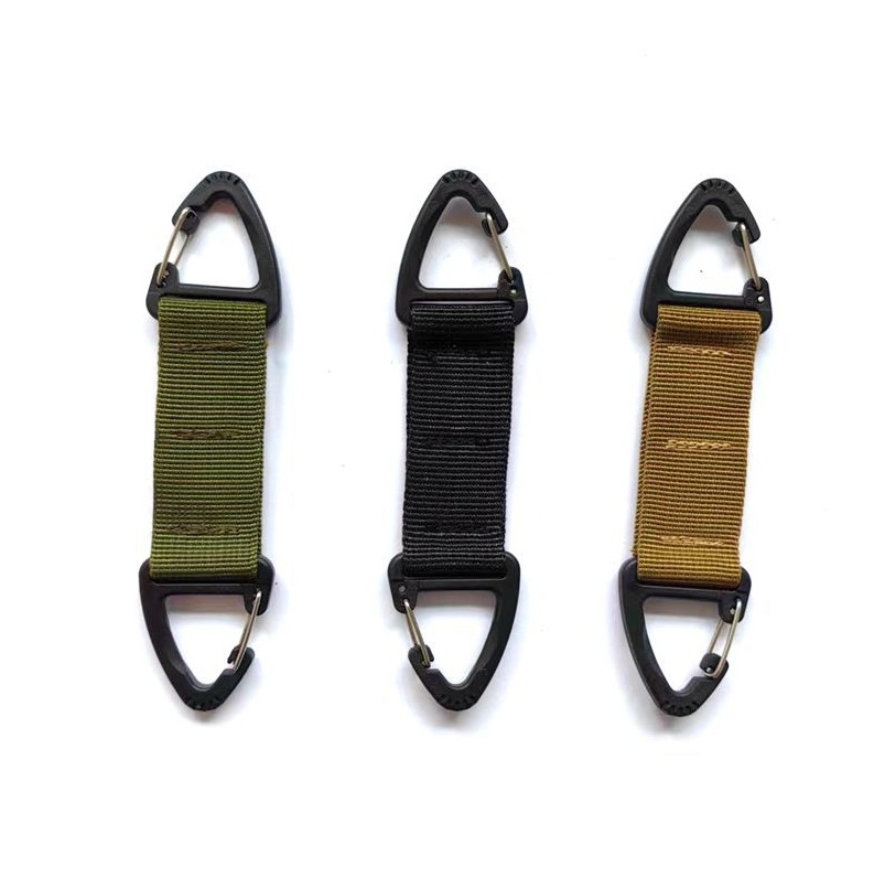 户外多功能登山扣战术尼龙织带背包挂扣双点扣双向快挂塑料三角扣
