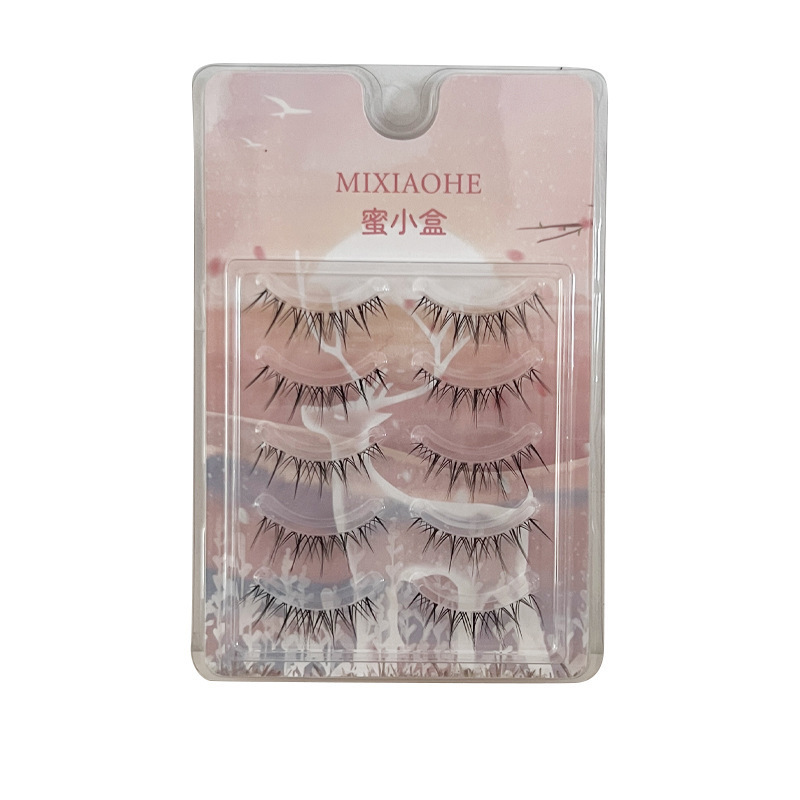 蜜小盒!不规则凌乱感泰妆假睫毛泰式透明梗太阳花仙子混血cos睫毛