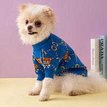 小熊G家时尚潮牌宠物毛衣柯基雪纳瑞狗狗衣服秋冬加厚宠物服饰