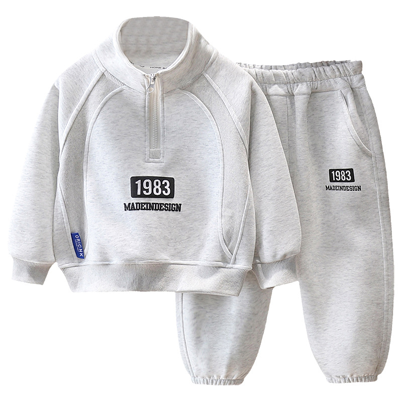 7832 traje de primavera para niños 2025 nueva moda coreana estilo occidental ropa de niño primavera y otoño suéter de dos piezas