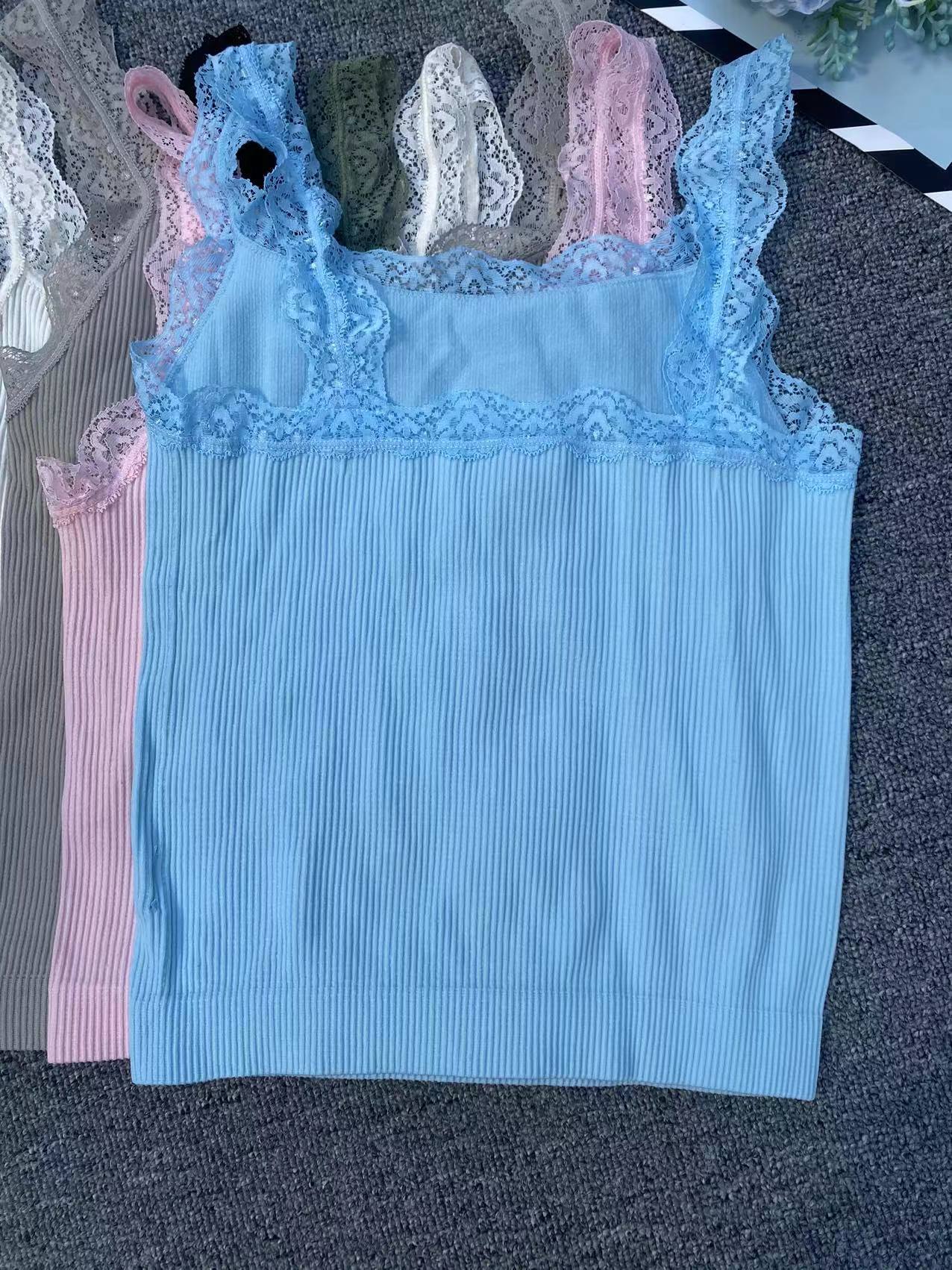 Nuevo alto elástico de alta calidad sin costuras encaje borde belleza espalda chaleco las mujeres inalámbrico yoga sujetador ropa interior deportiva