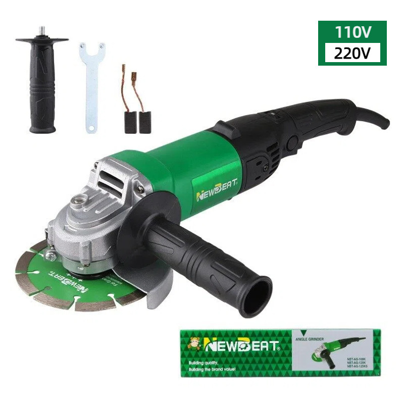Cross-Border Hot-Selling Mini Angle Grinder Rechargeable Long-Handle Adjustable Speed Angle Grinder 1000W Metal Cutting and Polishing Machine