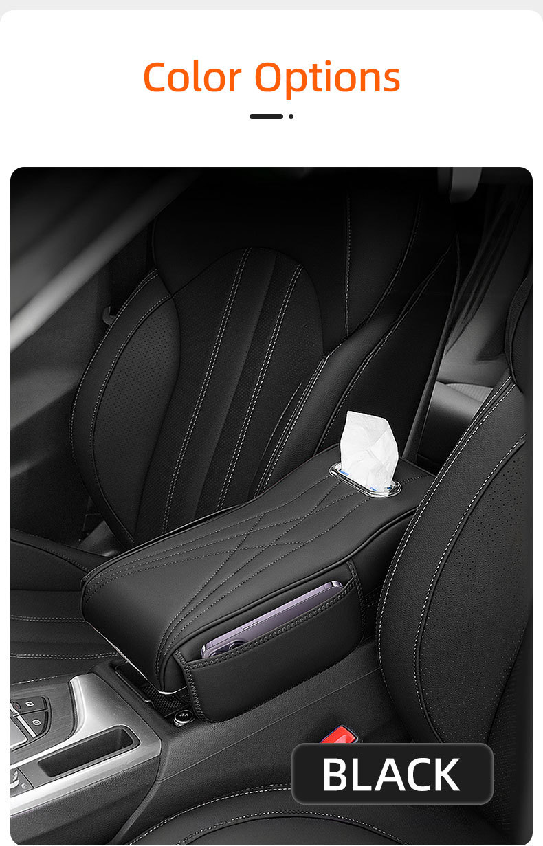 Car Armrest Box Pad Multifunctional Central Water Cup Holder Tissue Box Car Booster Pad Universal Armrest Box