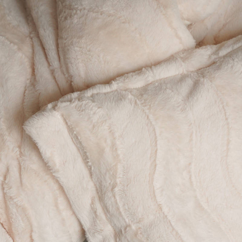 Luz de lujo conejo de peluche de cuatro piezas de invierno leche de peluche cama de cuatro piezas de engrosamiento de doble cara sábanas de peluche de invierno