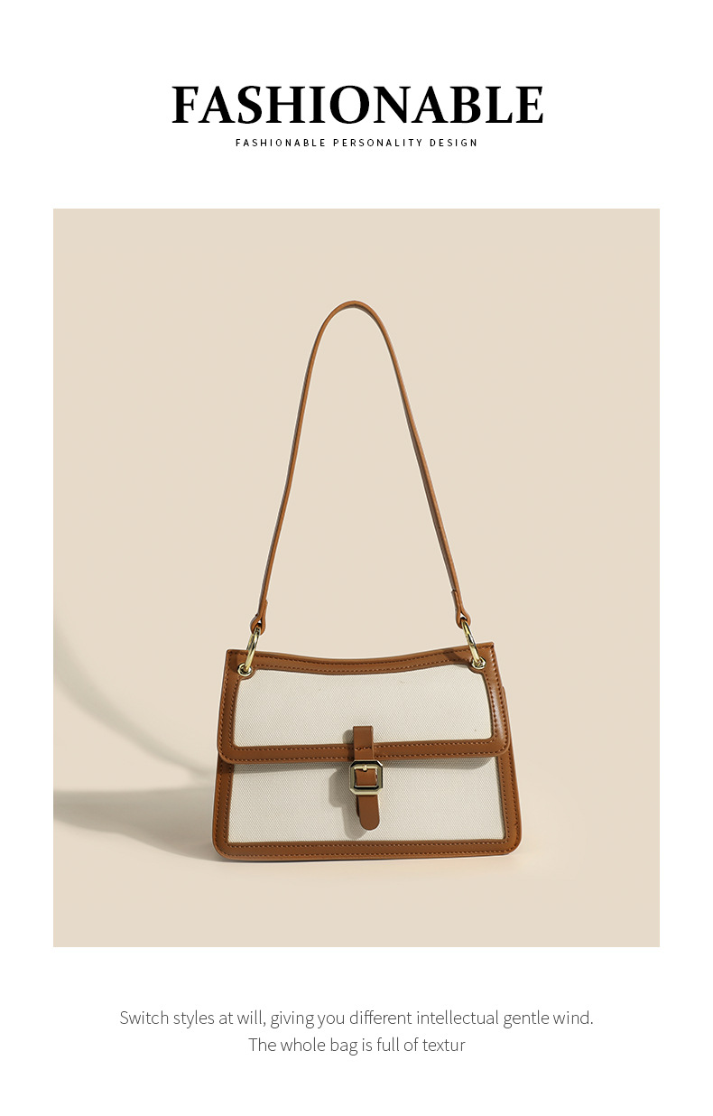 Petit sac de luxe léger à bandoulière simple pour femmes, mode française sous les bras, polyvalent, été 2024_voghion.com