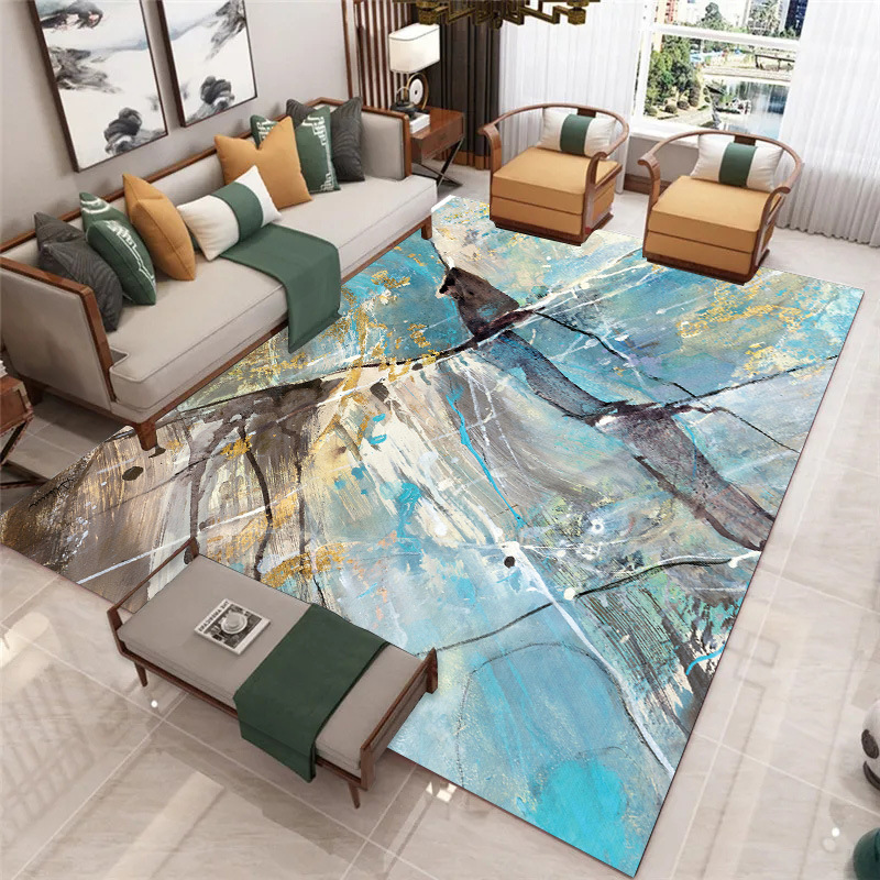 Estilo nórdico simple resistente a las manchas antideslizante mesa de té manta gran área totalmente cubierta absorbente sala de estar alfombra hogar Cristal alfombra de terciopelo
