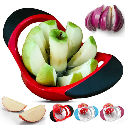 Thickened stainless steel apple slicer with plastic handle fruit pitter fruit core remover fruit cutting core separator wholesale