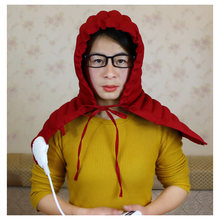 电热红豆大帽炭纤维发热线原始点温敷头部热敷颈部无红豆款热敷袋